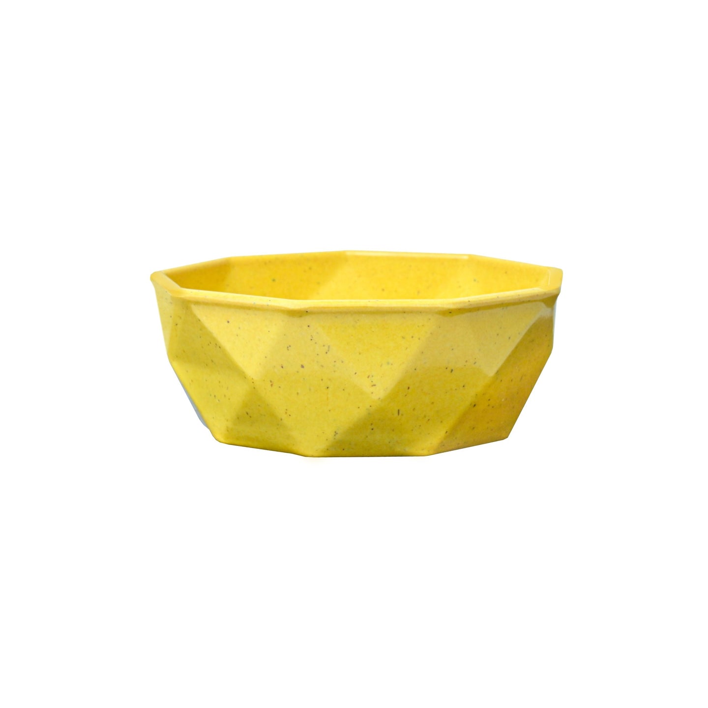 Small yellow bamboo pet bowl in india